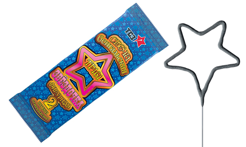  Бенгальские свечи фигурные 2 шт "Звездочка"  в Таштаголе