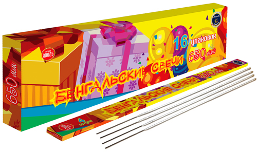  Бенгальские свечи 650 мм 4 шт  в Таштаголе